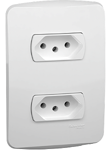 CONJUNTO 2 TOMADAS 2P+T 10A 250V BRANCO MILUZ ELECTRIC S3B60440