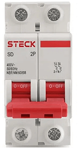 Disjuntor Bipolar 20A Mini 3KA 230400VCA C SDD62C20 Steck