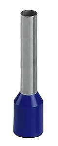 Terminal Ilhós Tubular 2,5mm² 21A Azul 100 Peças Decorlux