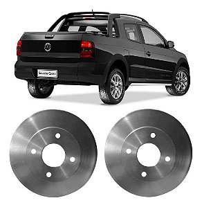 Par de Discos de Freio Traseiro Vw Saveiro G6 2014 em Diante Hipper Freios HF87C