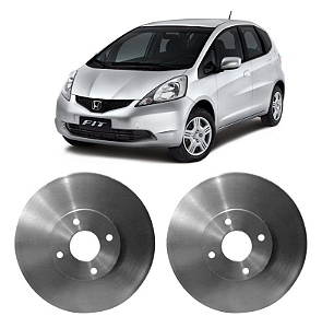 Par de Discos de Freio Dianteiro Honda Fit 1.4 8V 2009 a 2014 Hipper Freios HF700