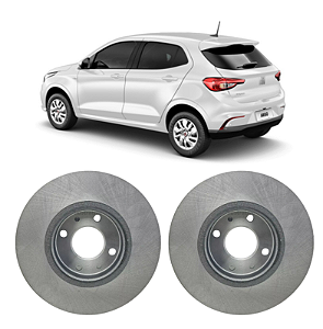 Par de Discos de Freio Dianteiro Fiat Argo 1.0 2018 em Diante Hipper Freios HF31B