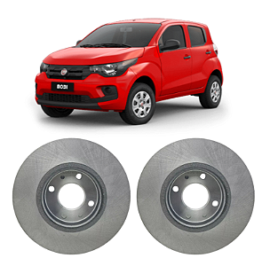 Par de Discos de Freio Dianteiro Fiat Mobi 1.0 2016 em Diante Hipper Freios HF31B