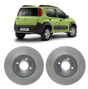 Par de Discos de Freio Dianteiro Fiat Novo Uno 1.4 2010 em Diante Hipper Freios HF31B