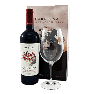 Kit Vinho Santa Carolina Reserva Cab. Sauv. 750ml C/ Taça