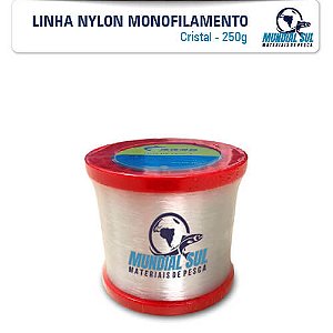 Linha Nylon Mono Cristal para Pesca (PA - Poliamida) - Rolo 250 gramas