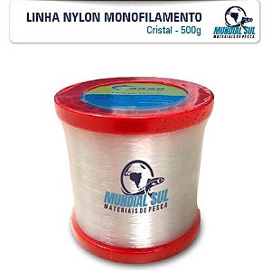 Linha Nylon Mono Cristal para Pesca (PA - Poliamida) - Rolo 500 gramas