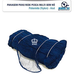 Panagem Pano Rede Pesca Multi Nylon sem Nó - (Azul)