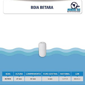 Boia BETARA, Cortiça, Flutuador para Rede de Pesca