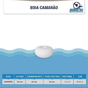 Boia CAMARÃO, Cortiça, Flutuador para Rede de Pesca