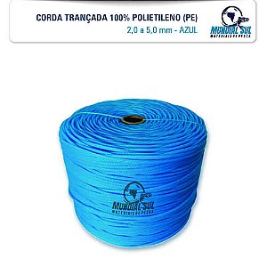 Corda Trançada Polietileno AZUL de 2,0 mm a 5,0 mm