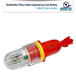 Sinalizador Náutico Pisca Espinhel em Led com Luz Strobo Colorida - 1 pilha D - 3 CORES