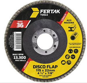 DISCO FLAP CONICO GRAO 40 P/ACAB 4-1/2 2830 FERTAK