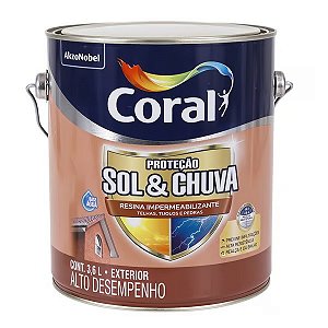 RESINA SOL&CHUVA INCOLOR 3,6L CORAL