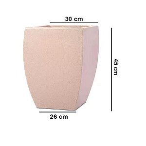 Vaso Quadrado Apolo 28 Bege Afort