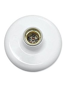 Plafon E27 Branco C/ Bocal Porc 180931 Ilumi