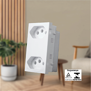 Modulo Tomada Dupla 2P+T 20A 250V Mb Vivaz 75121 Ilumi