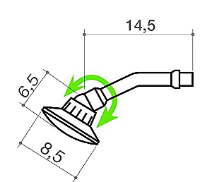 CHUVEIRO ARTICULAVEL ABS CROMADO 3030 CIVITT