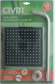 Chuveiro Quadr Articulavel Abs Crom Luxo 3372 Civitt