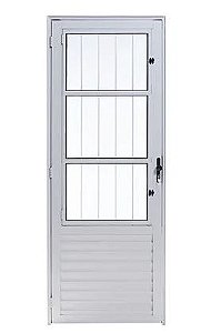 Porta Social Esquerda 210X60 Branca Esquadrisol