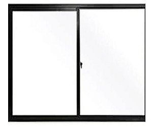 Janela 2F 100X120 Pop Preta Esquadrisol