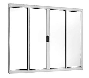 Janela 4F 120X200 Nr Branca Esquadrisol