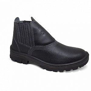 Botina Couro Elast Bidens Bico Plastico 44
