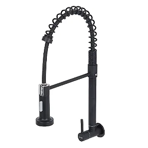 Torneira Gourmet Parede Preto Fosco Standard 5623 Civitt