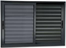 Janela 3F 100X120 Linha 25 Preta Esquadrisol