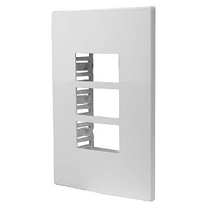 Placa 4X2 3 Modulos C/Suporte 96100 I9 Ilumi