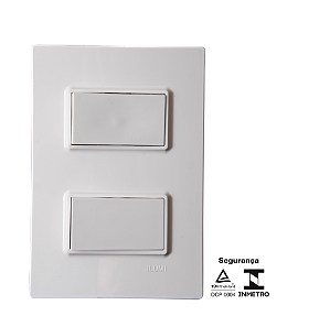 Interruptor Duplo Simples 10A 250V I9 9418 Ilumi