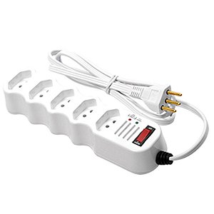 Filtro Linha 5 Tomadas 1M Profissional Branco 34012 Ilumi