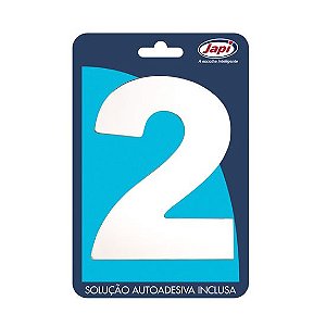 Algarismo 2 Residencial Branco 12,5CM N2MB Japi