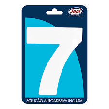 Algarismo 7 Residencial Branco 12,5Cm Japi