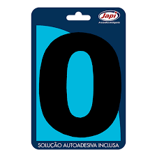 Algarismo 0 Residencial Preto 12,5Cm N0Mpjapi