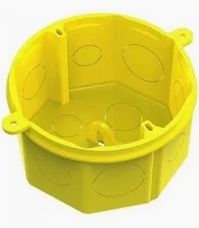 Caixa de Luz Octogonal de Embutir Amarela Metasul 012401005