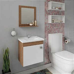 Armario C/ Esp Iris 44Cm Amendoa/Branco 9944.33 Mgm