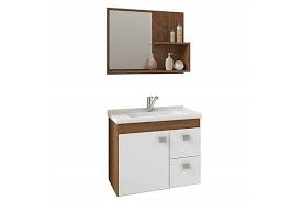 Armario C/ Esp Hortencia 55Cm Amendoa/Branco 9943.33 Mgm