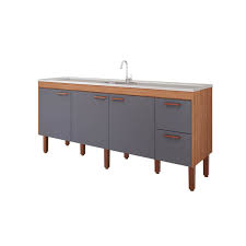 Balcao Slim 1,54 Freijo/ Titanio 25422.57 Mgm