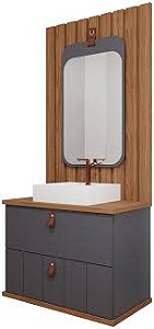 Armario Milano 80,3X66,5X45,1Cm Titanium 22460.45 Mgm