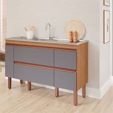 Balcao Prisma Px 1,34M Freijo/Titanio 890.57 Mgm