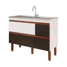 Balcao Prisma Px 1,14M Branco/Preto 889.10 Mgm