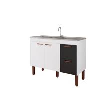 Balcao Slim 1,34 Branco/ Preto 22536.10 Mgm