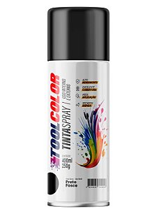 Tinta Spray 400Ml Preto Brilhante Toolcolor