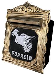 Caixa De Correio Fundida Romana Muro Ouro Orion