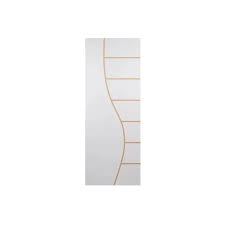 Porta 210X80 Branca Frisada Nobre Brilhante