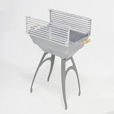 Churrasqueira Aluminio Bat Bacia Comp Grelha Porta Esp