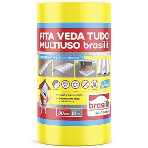 Fita Aluminio Veda Tudo 30Cm X 10M Brasilit