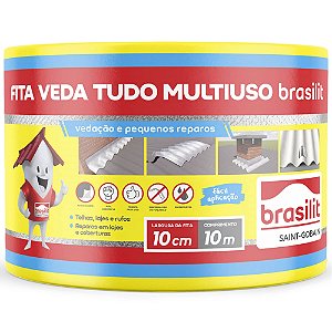 Fita Aluminio Veda Tudo 10Cm X 10M 080200089 Brasilit