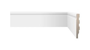 Rodape/Guarniçao 10X240 Classico Br Frisado Poliestireno Bia